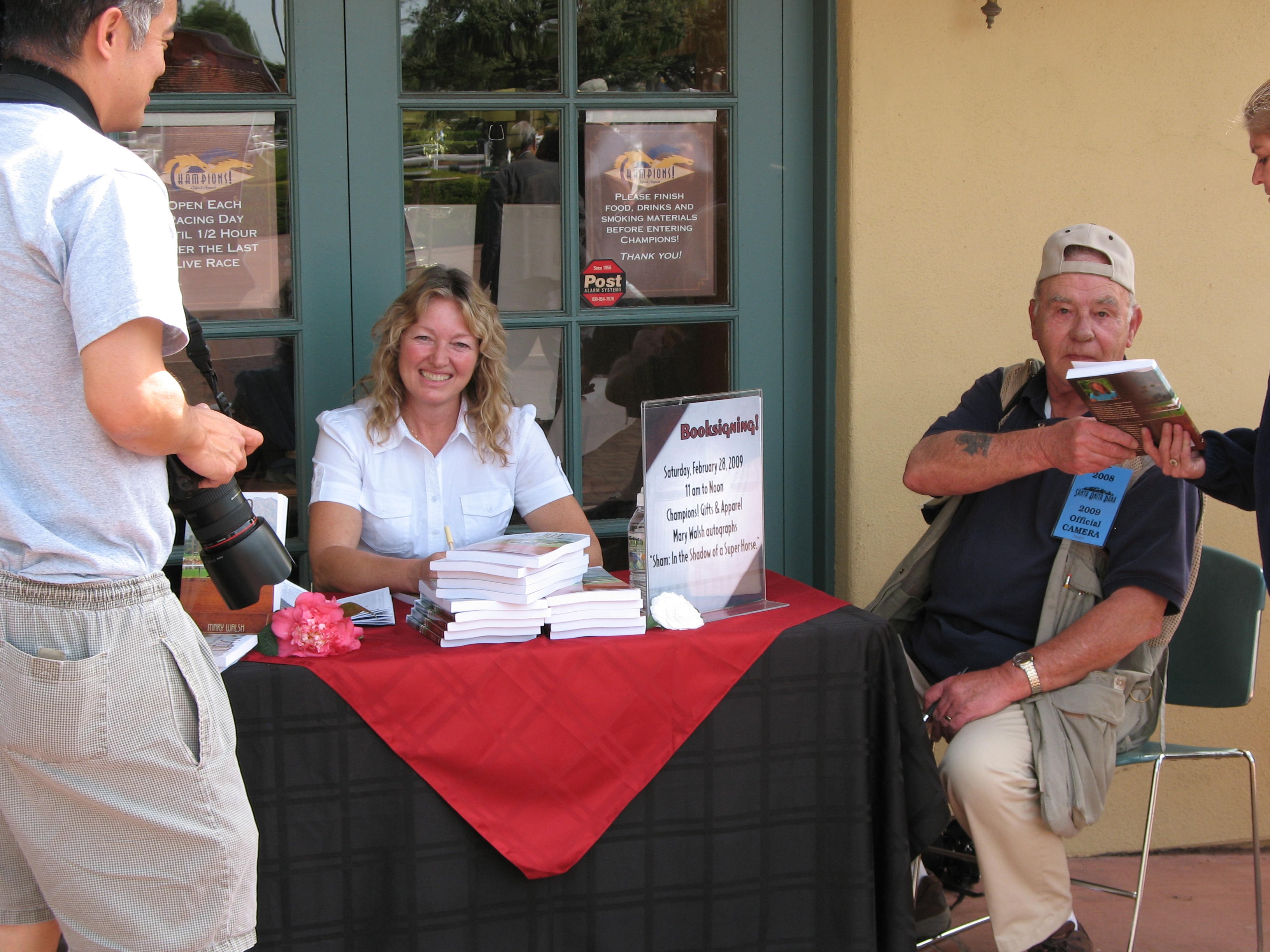 Mary Walsh signing books for fans